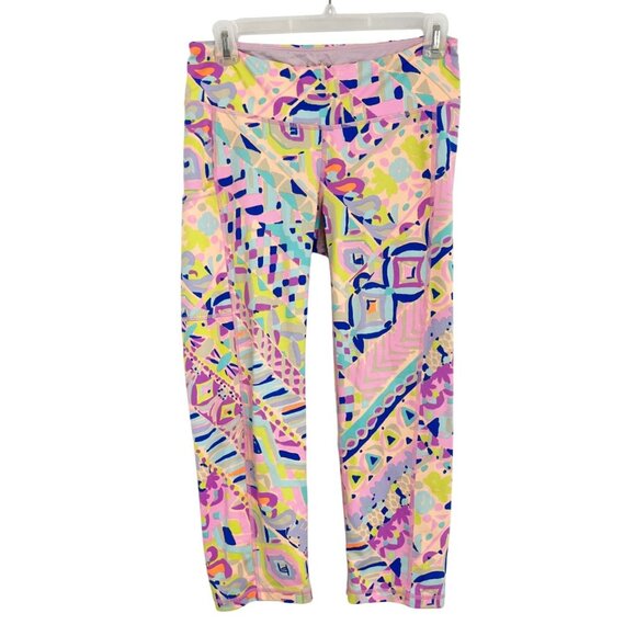 Lilly Pulitzer LUXLETIC JOLENA WEEKENDER CROPPED LEGGING Royal Purple Wild XXS S